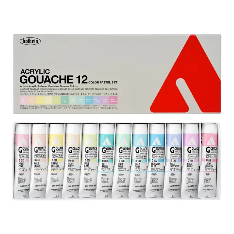 گواش اکریلیک ۱۲ رنگ‌هولبین