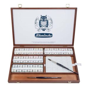 آبرنگ ۴۸ رنگ اشمینگ‌جعبه چوبی(قرص بزرگ)